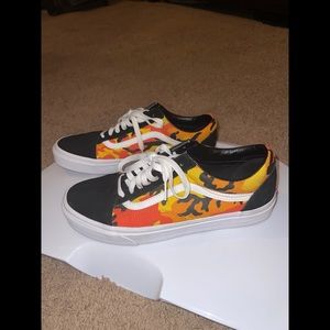 Vans Old Skool Pop Camo Orange Size 9.5